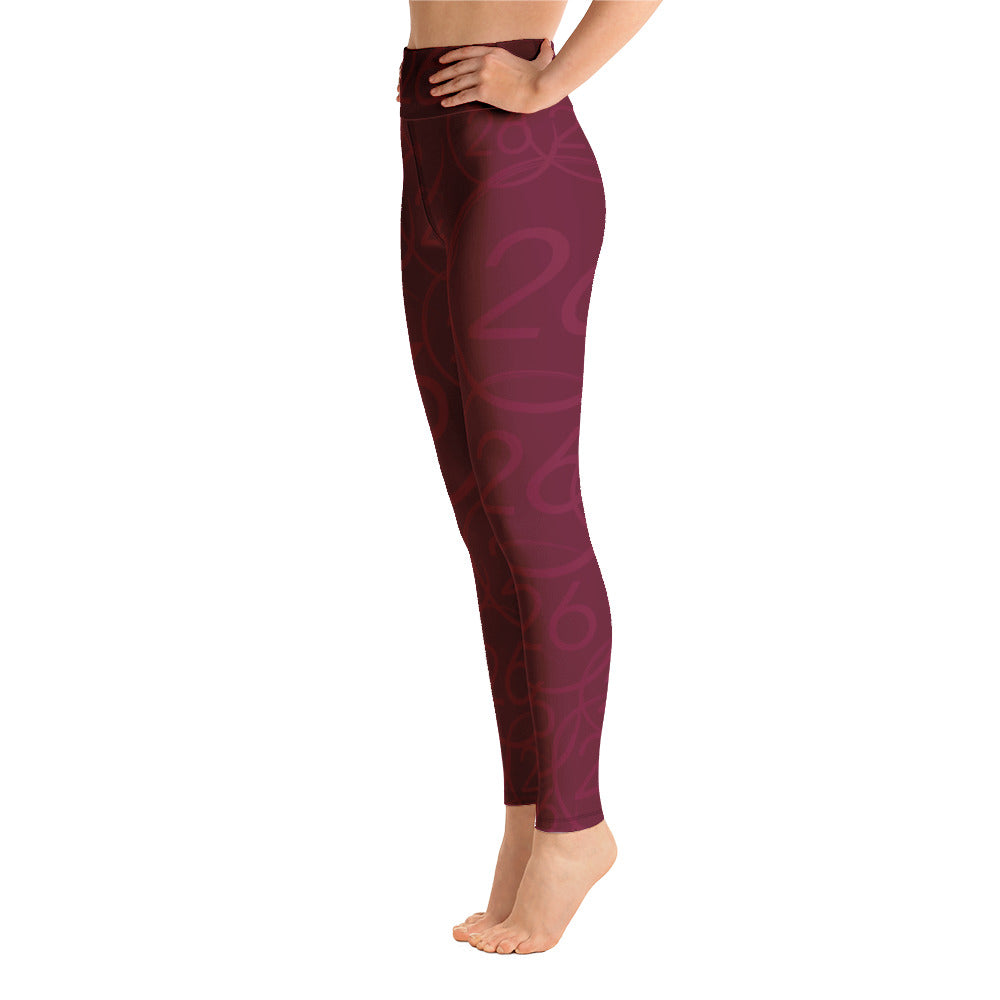 Turbo26-Leggings 26 Logo Maroon 2