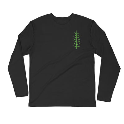 GREEN TREE "POCKET"-Long Sleeve Fitted Crew