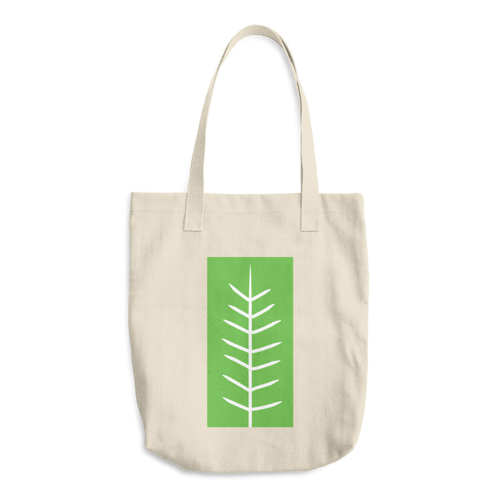 Yoga East Austin GREEN TREE-Cotton Tote Bag