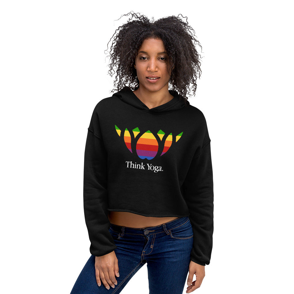Think Yoga-Crop Hoodie