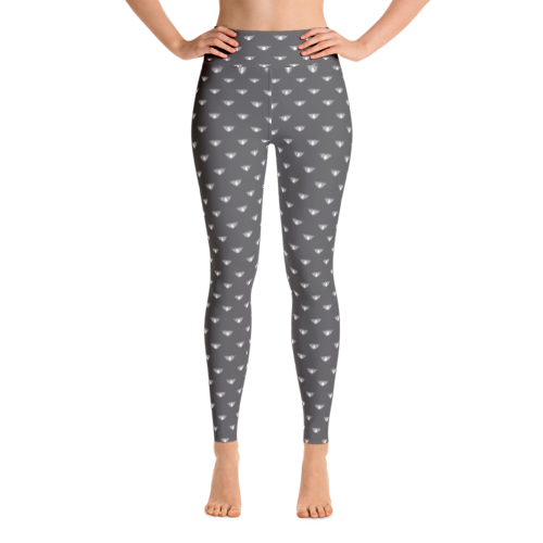 Grey + White Team Leggings
