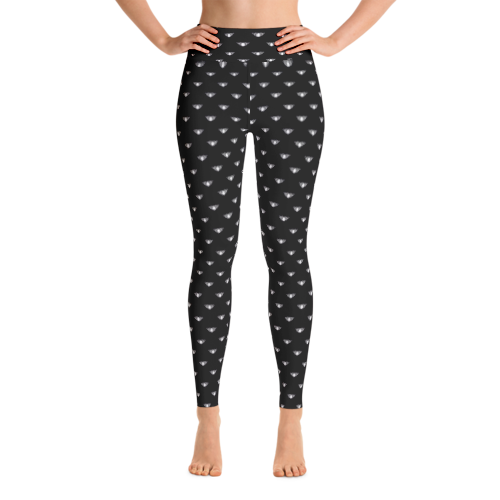 Classic Lotus Black and White High Waist WAYleggings