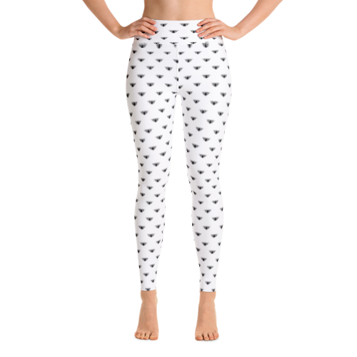 White + Black Team Leggings
