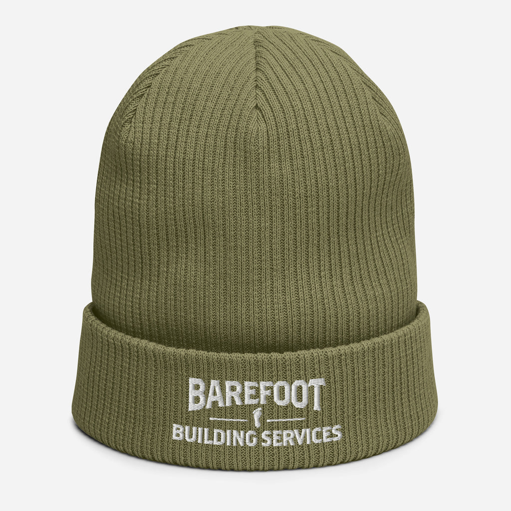 Barefoot Building-Organic ribbed beanie