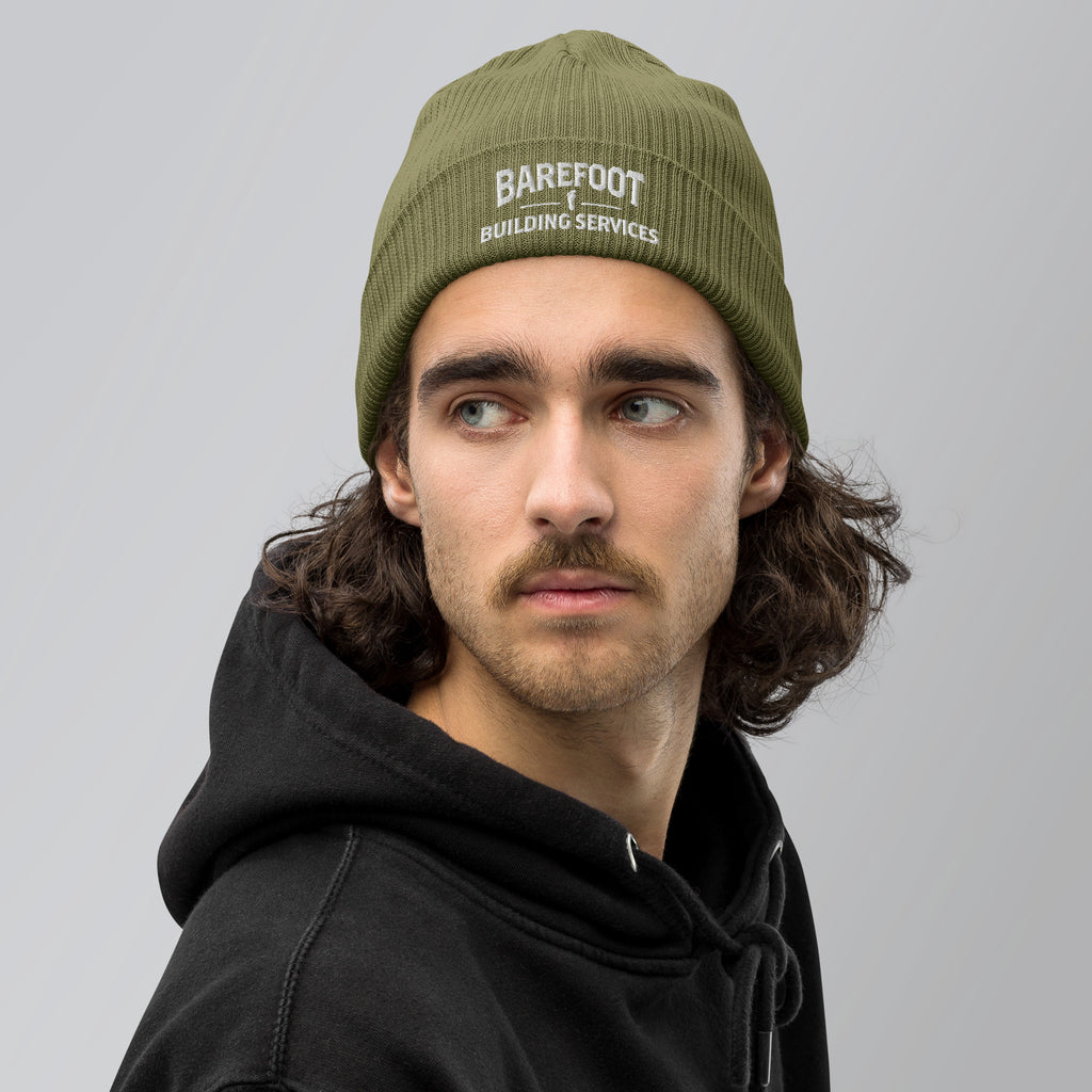 Barefoot Building-Organic ribbed beanie