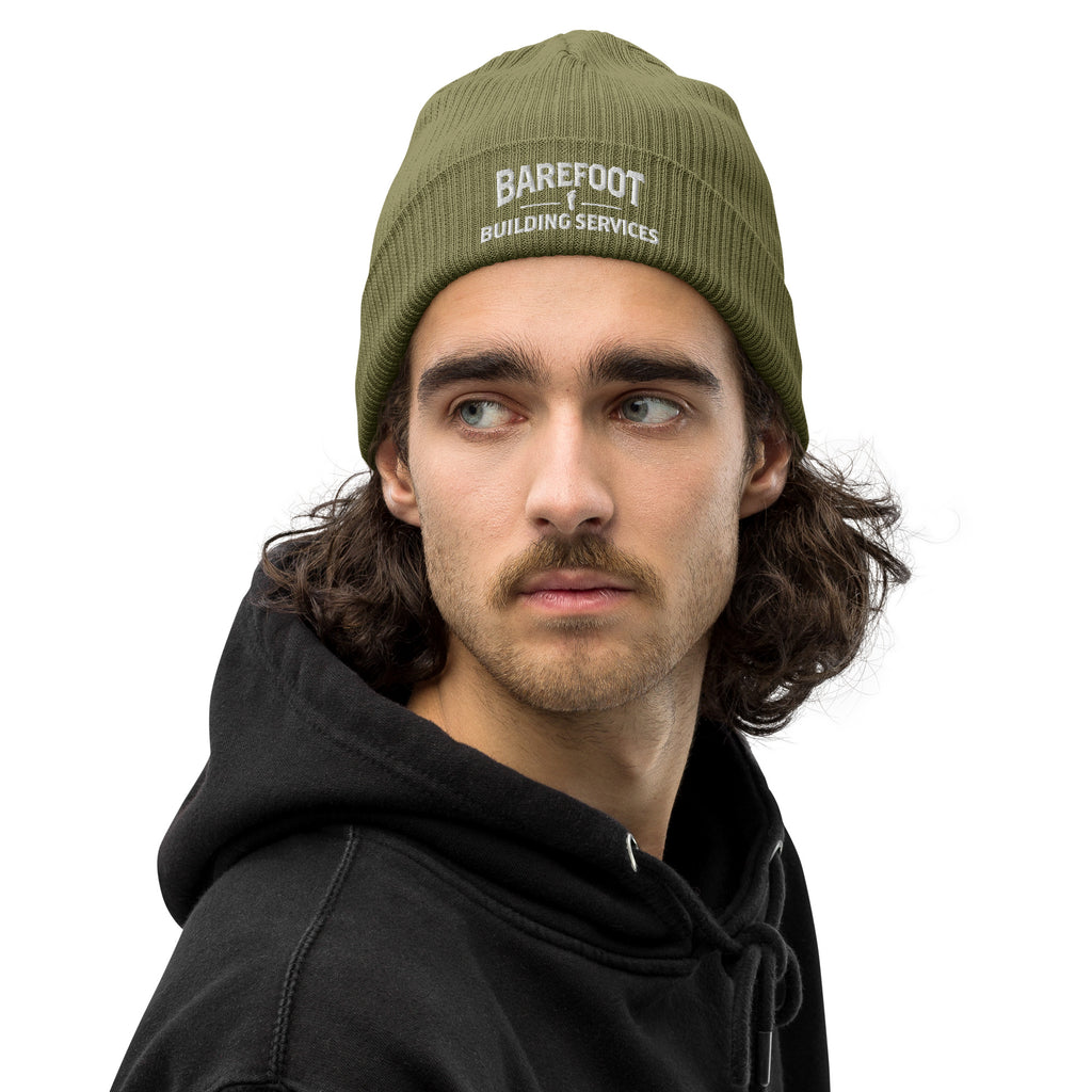 Barefoot Building-Organic ribbed beanie