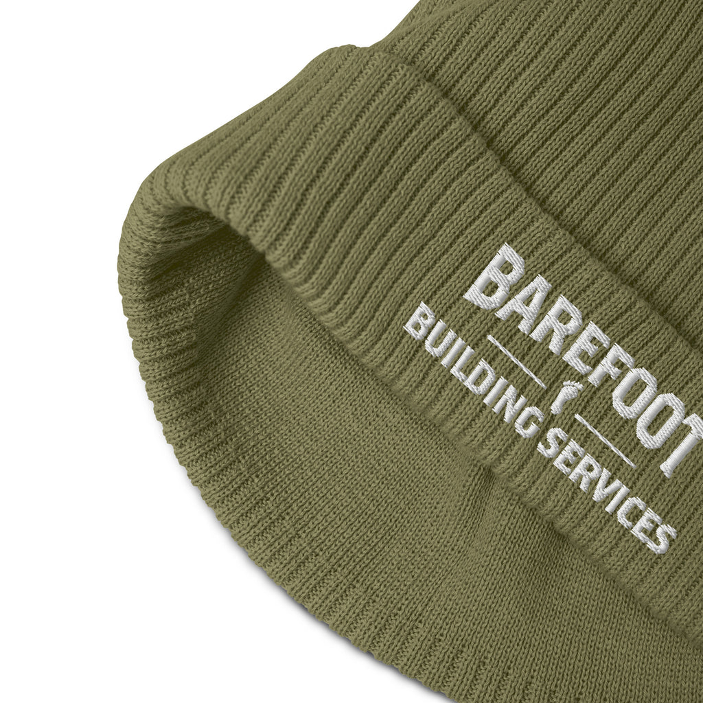 Barefoot Building-Organic ribbed beanie