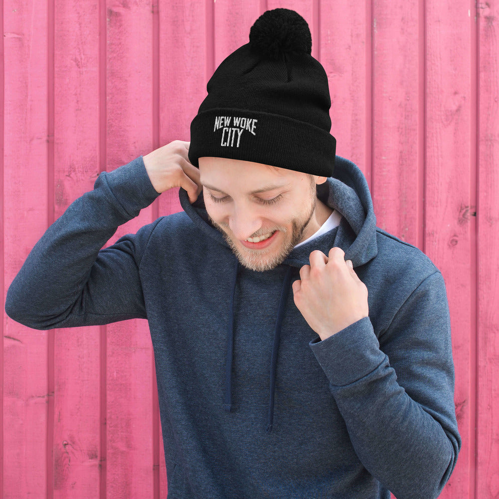 New Woke City-Pom-Pom Beanie
