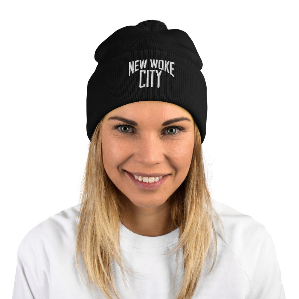 New Woke City-Pom-Pom Beanie