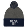 New Woke City-Pom-Pom Beanie