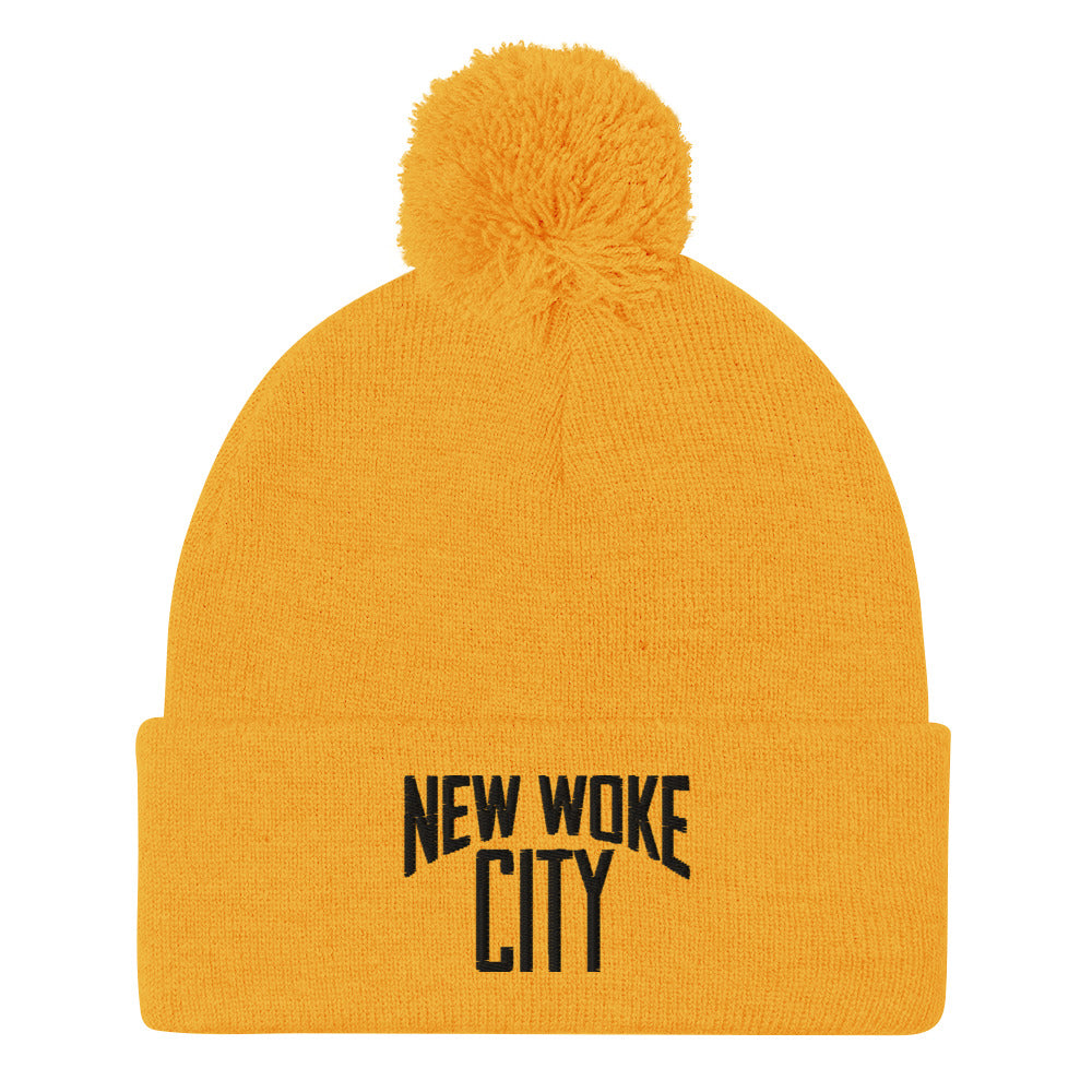 New Woke City-Pom-Pom Beanie