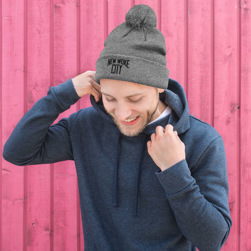 New Woke City-Pom-Pom Beanie