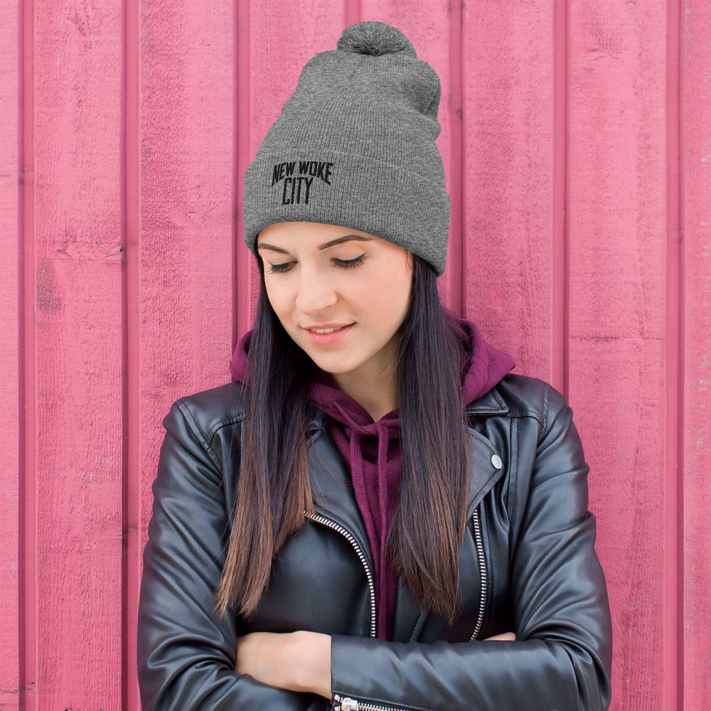 New Woke City-Pom-Pom Beanie