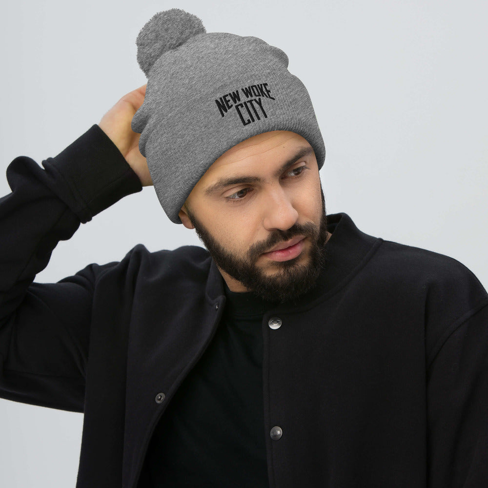 New Woke City-Pom-Pom Beanie