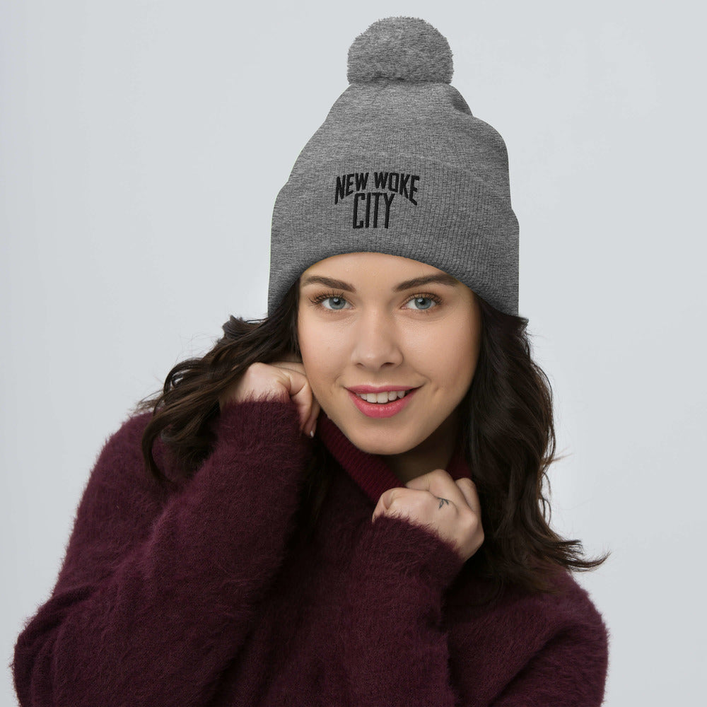 New Woke City-Pom-Pom Beanie