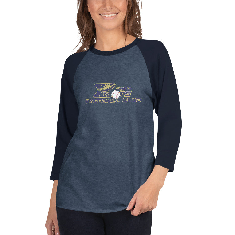 Pima Pilots-3/4 sleeve raglan shirt