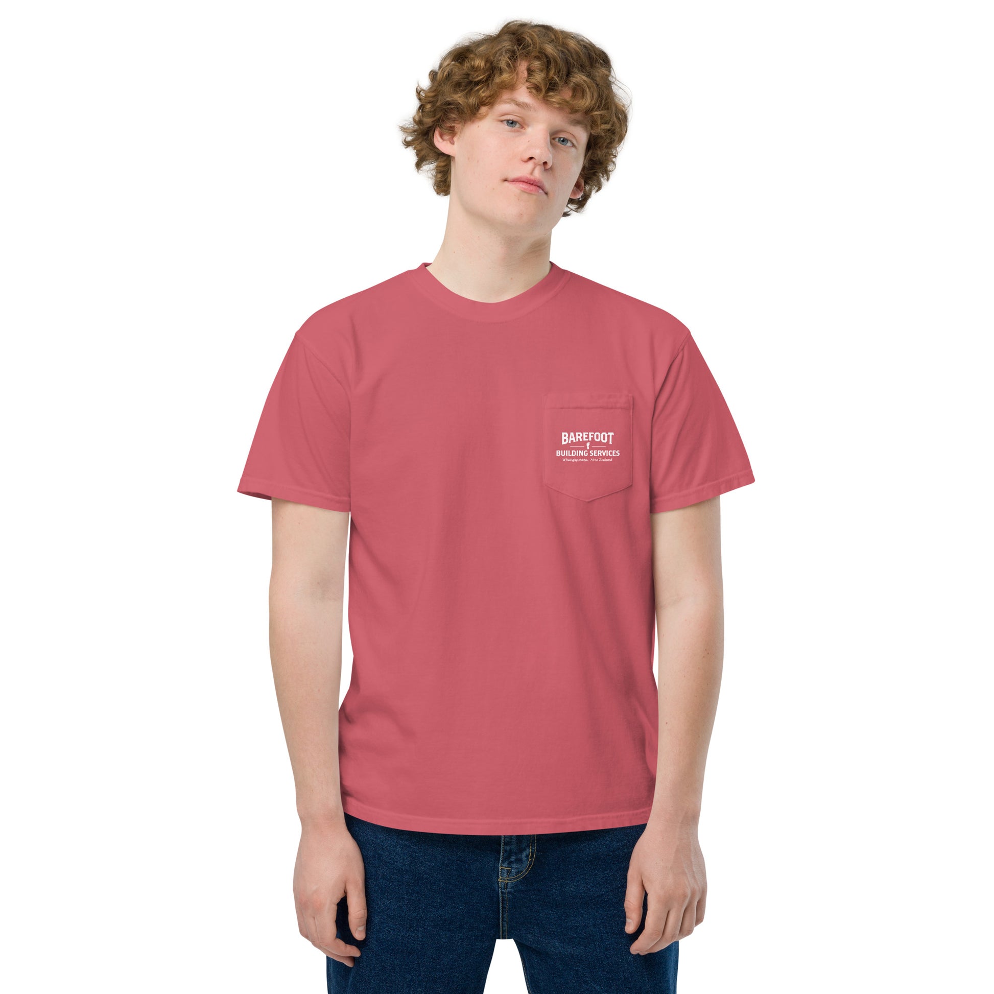 Barefoot Building-Unisex garment-dyed pocket t-shirt