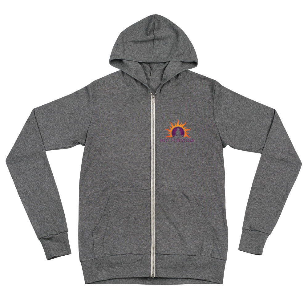 Hot For Yoga-Unisex zip hoodie