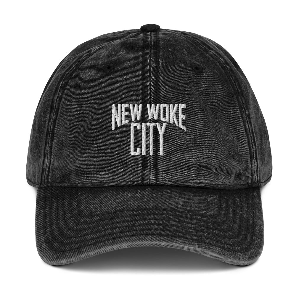 New Woke City-Vintage Cotton Twill Cap