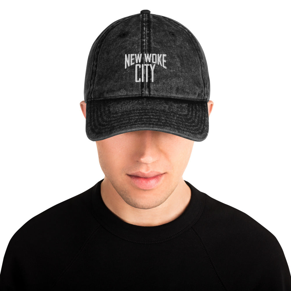 New Woke City-Vintage Cotton Twill Cap