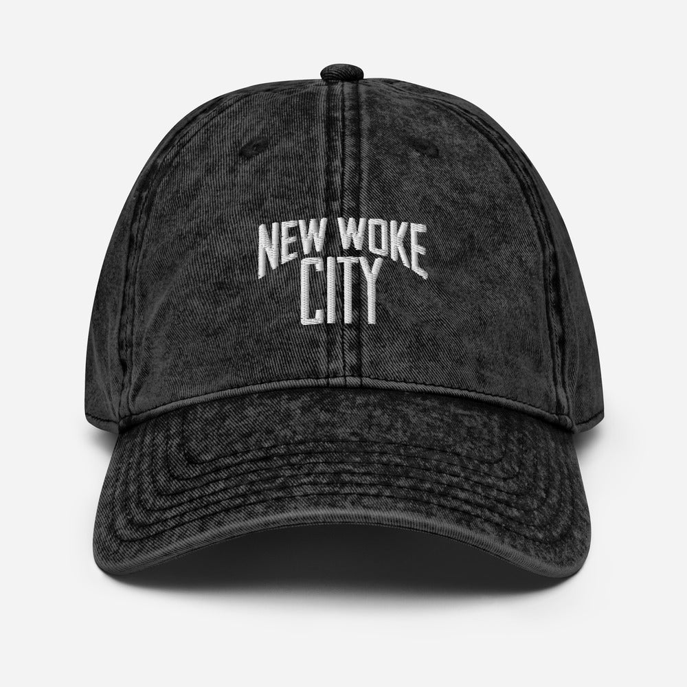 New Woke City-Vintage Cotton Twill Cap
