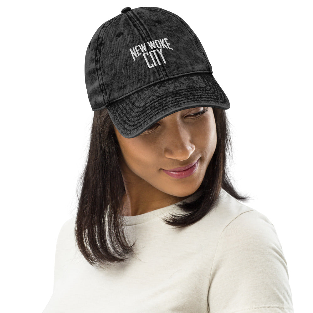 New Woke City-Vintage Cotton Twill Cap