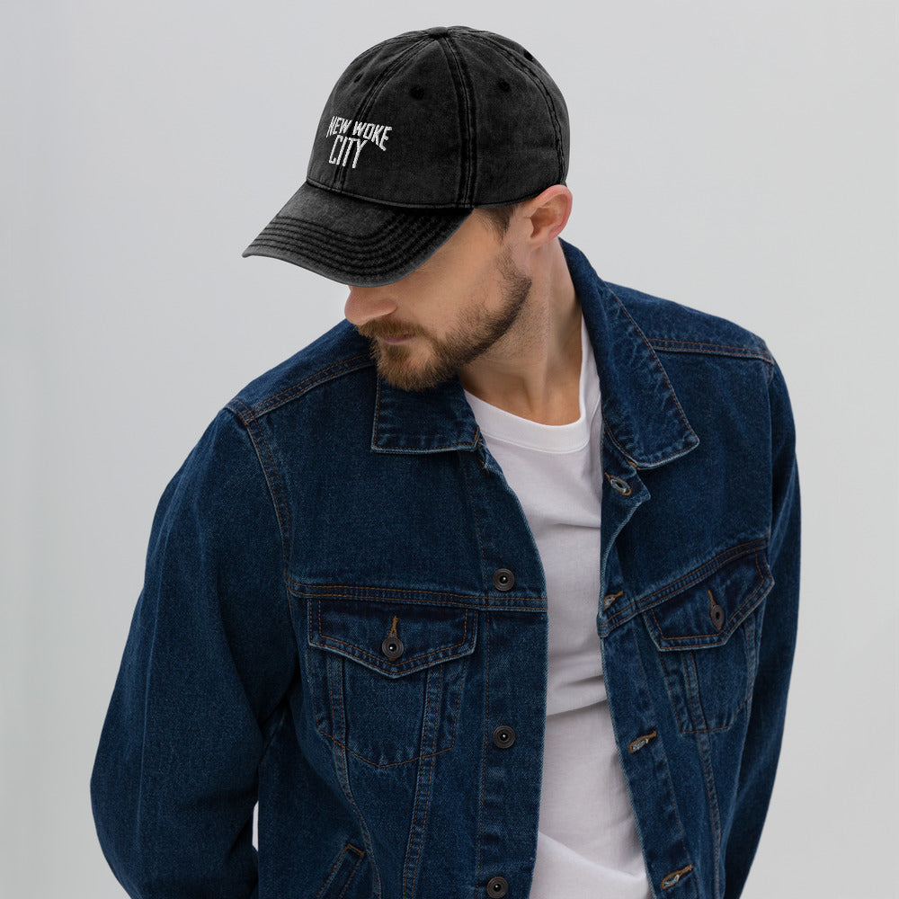 New Woke City-Vintage Cotton Twill Cap