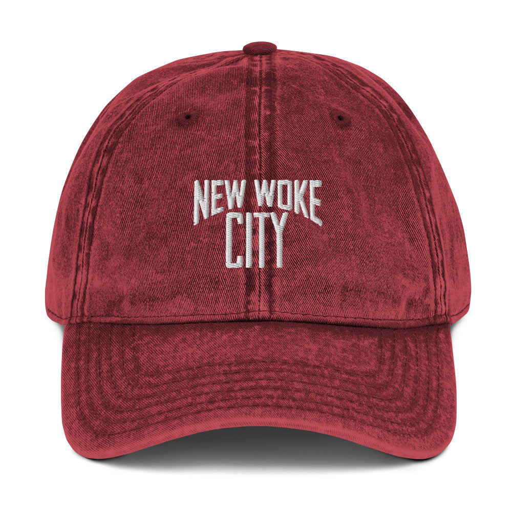 New Woke City-Vintage Cotton Twill Cap