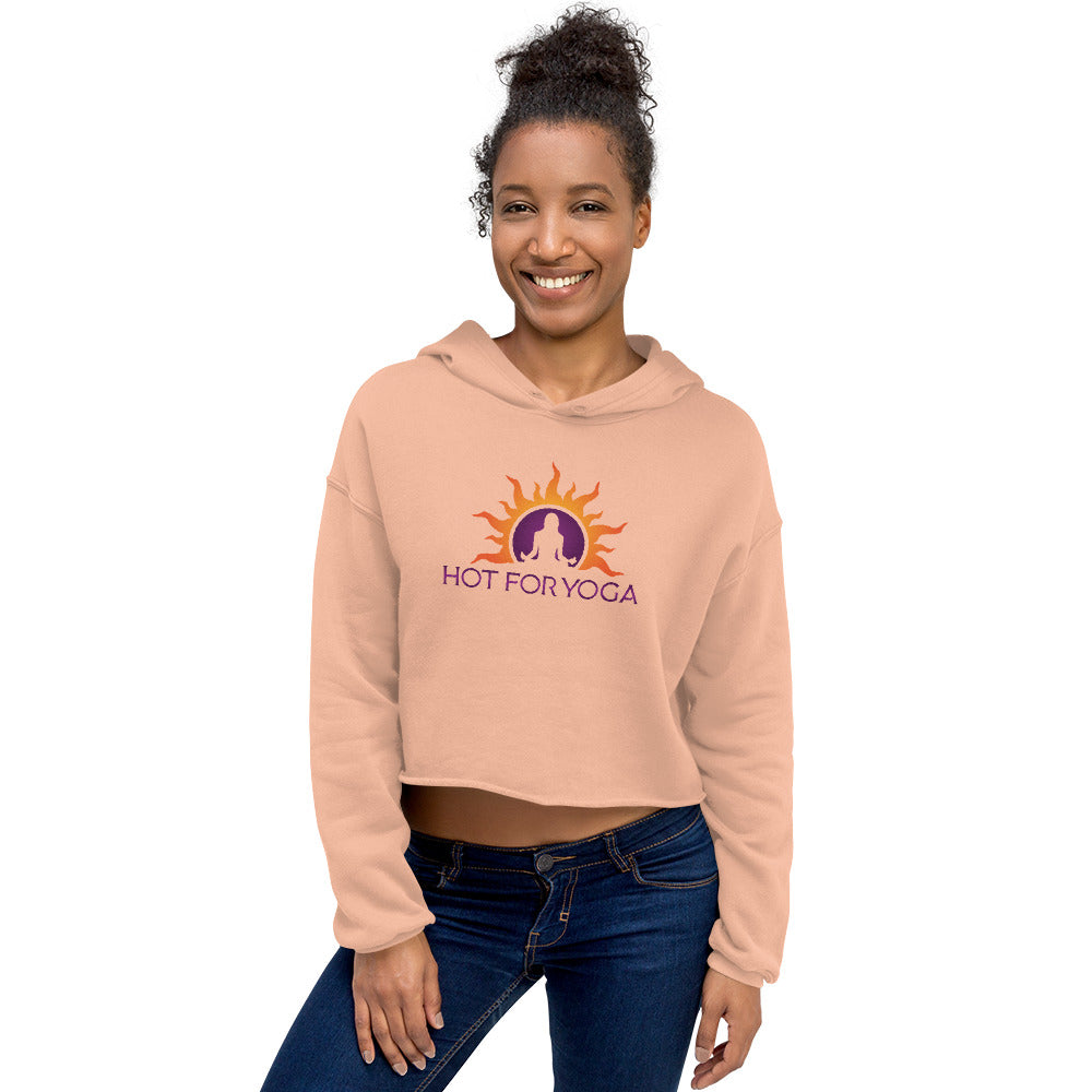 Hot For Yoga-Crop Hoodie