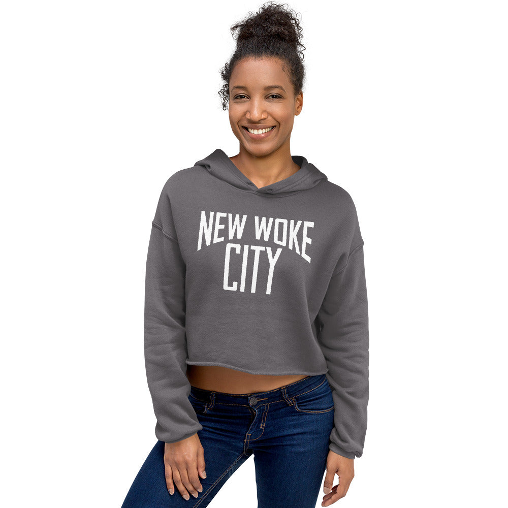 New Woke City-Crop Hoodie