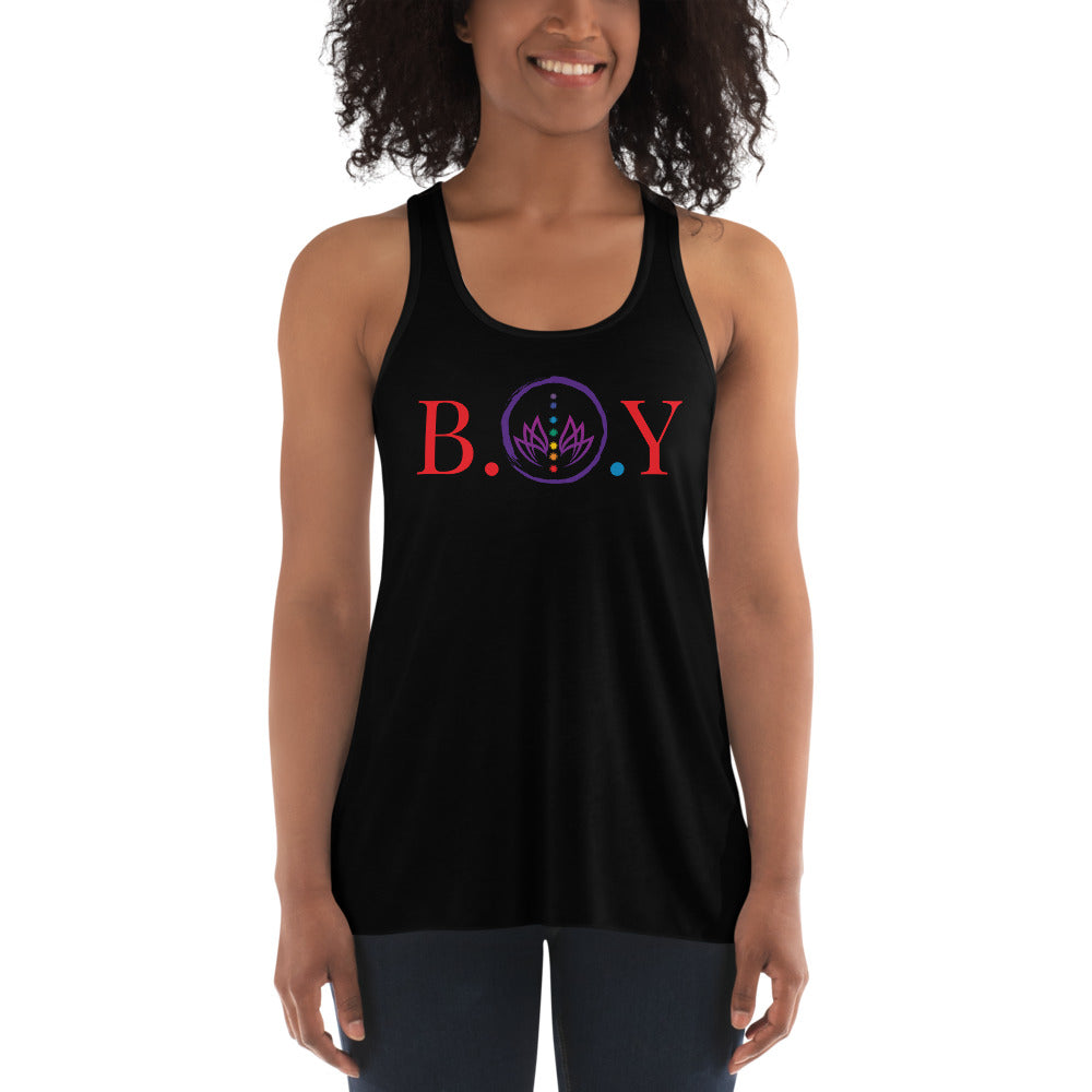 Bay Ohm Yoga-Women's Flowy Racerback Tank