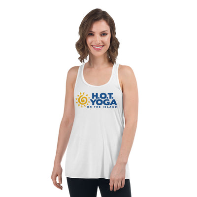 Hot Yoga On The Island-Women's Flowy Racerback Tank