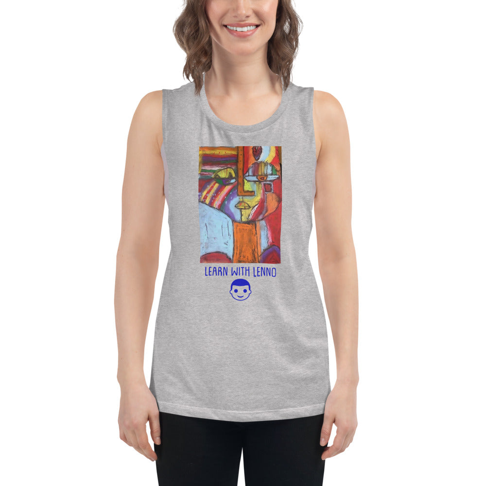 Learn With Lenno-Ladies’ Muscle Tank