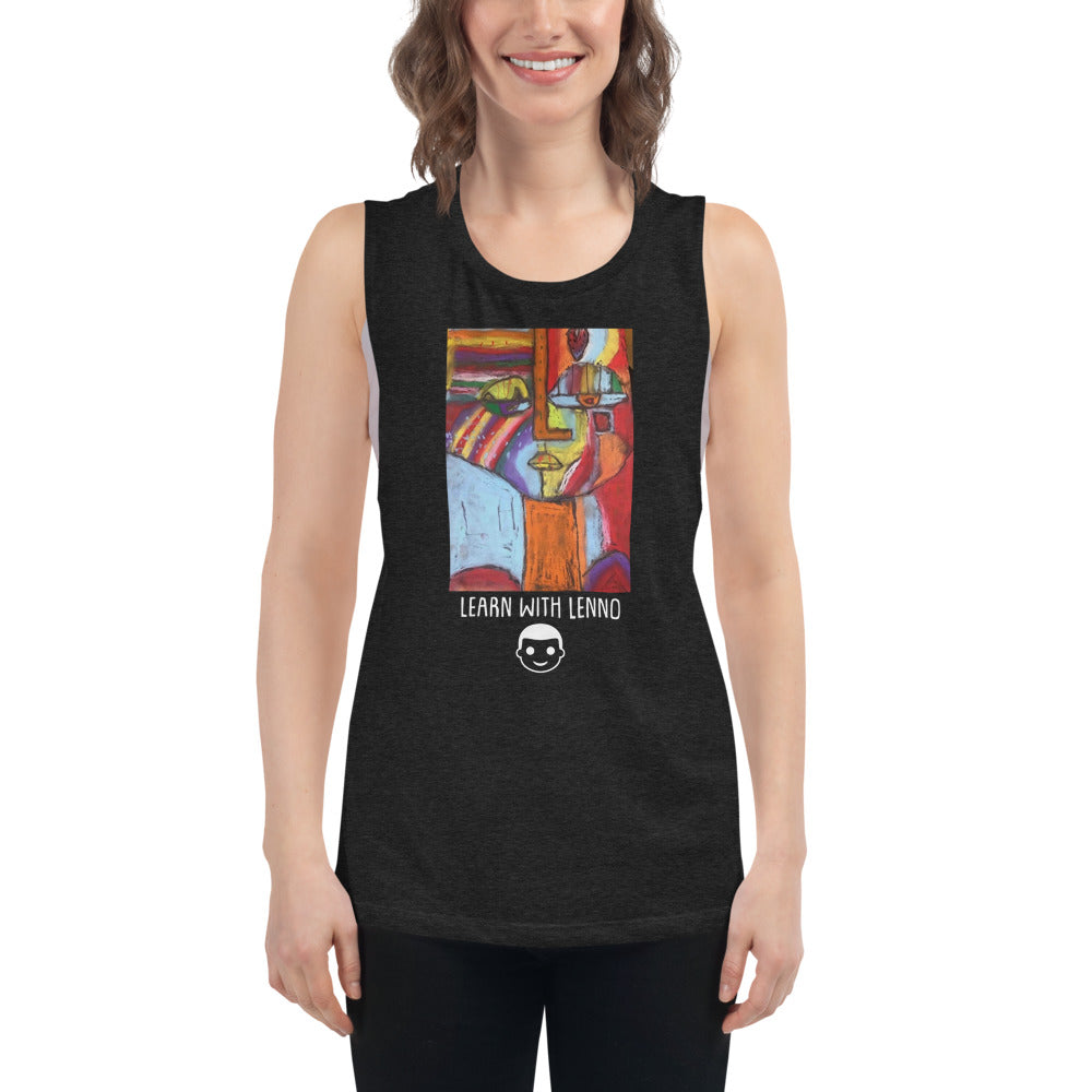 Learn With Lenno-Ladies’ Muscle Tank