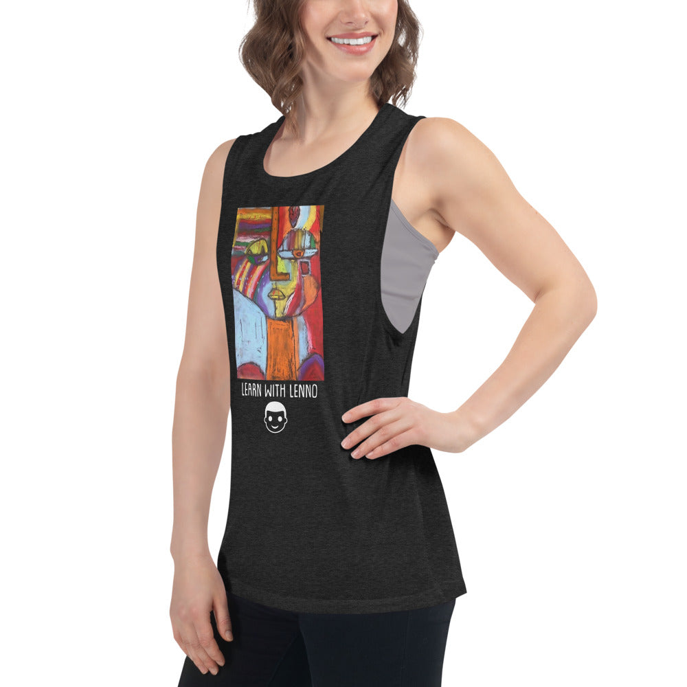 Learn With Lenno-Ladies’ Muscle Tank