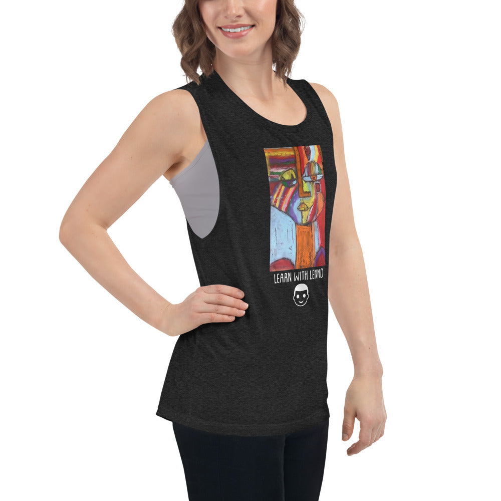 Learn With Lenno-Ladies’ Muscle Tank