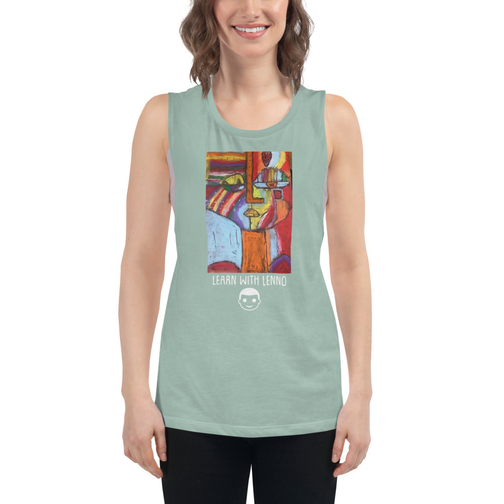 Learn With Lenno-Ladies’ Muscle Tank