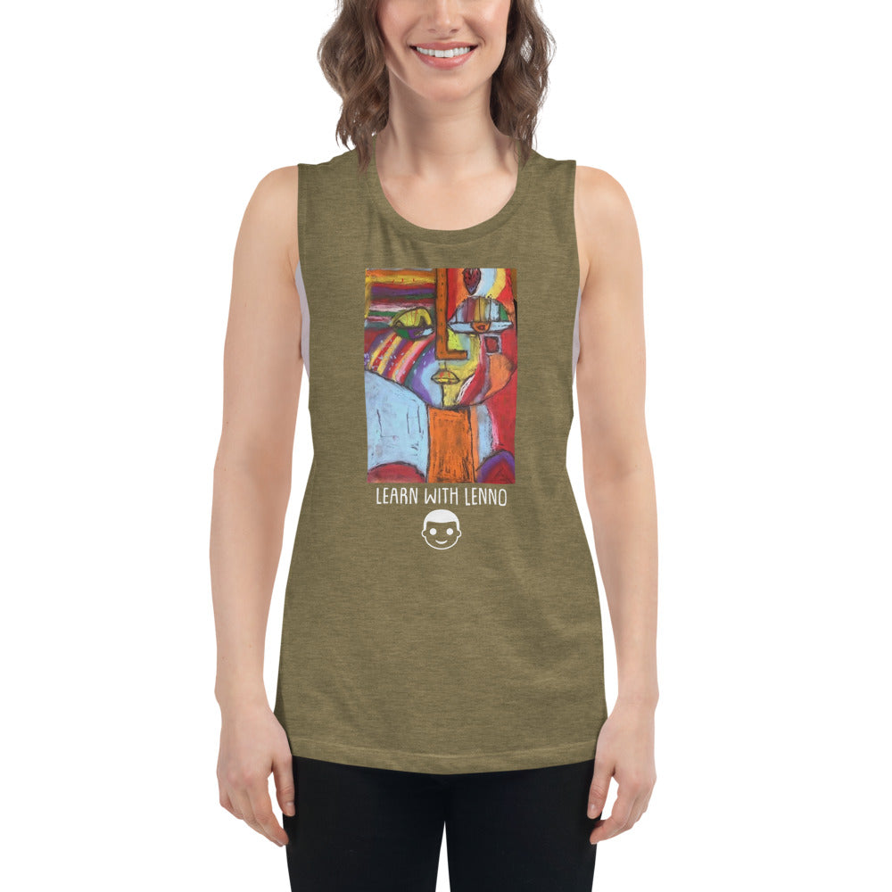 Learn With Lenno-Ladies’ Muscle Tank