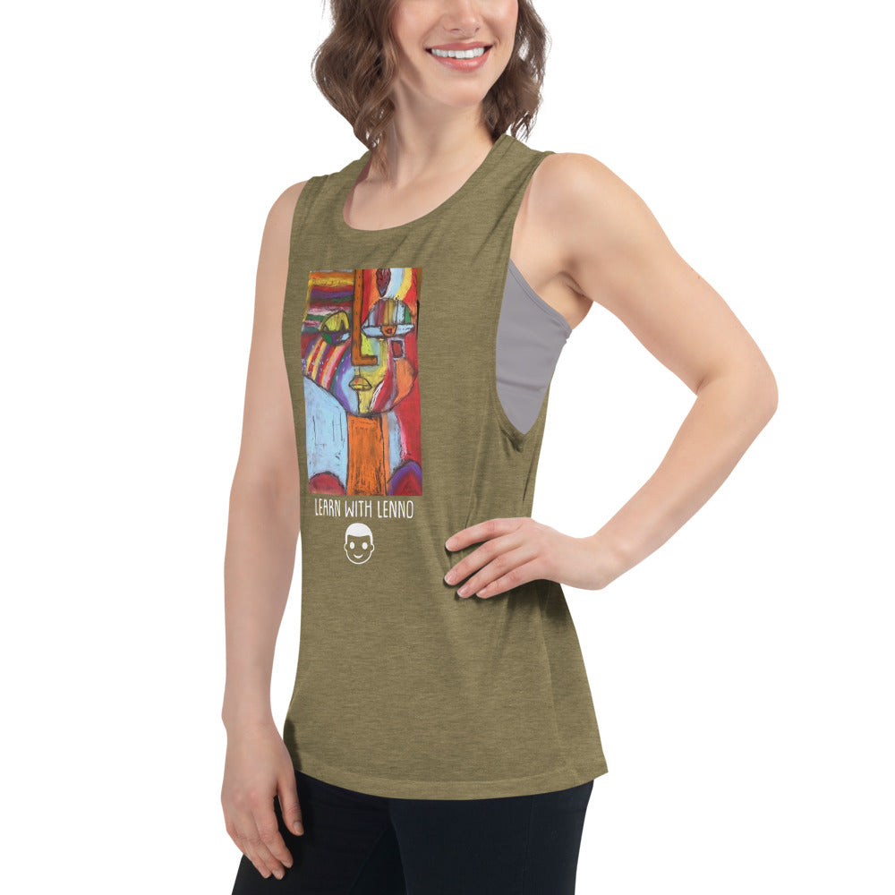 Learn With Lenno-Ladies’ Muscle Tank