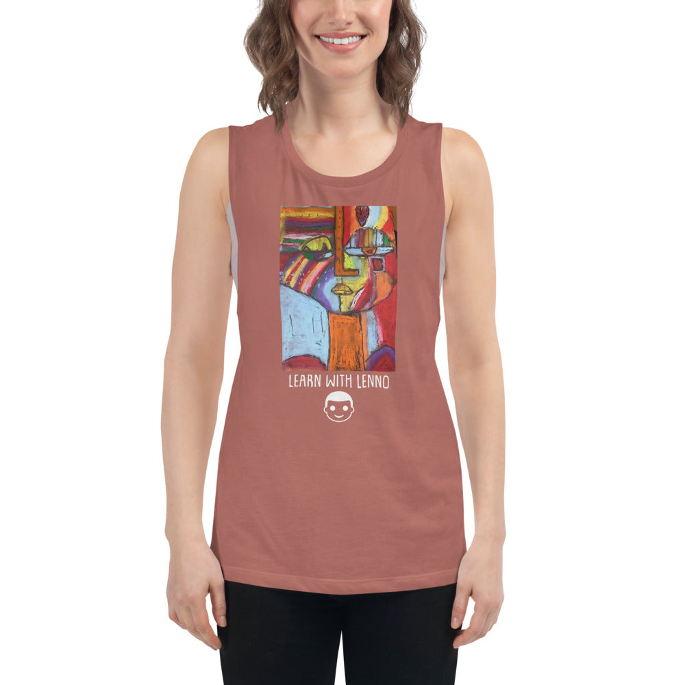 Learn With Lenno-Ladies’ Muscle Tank