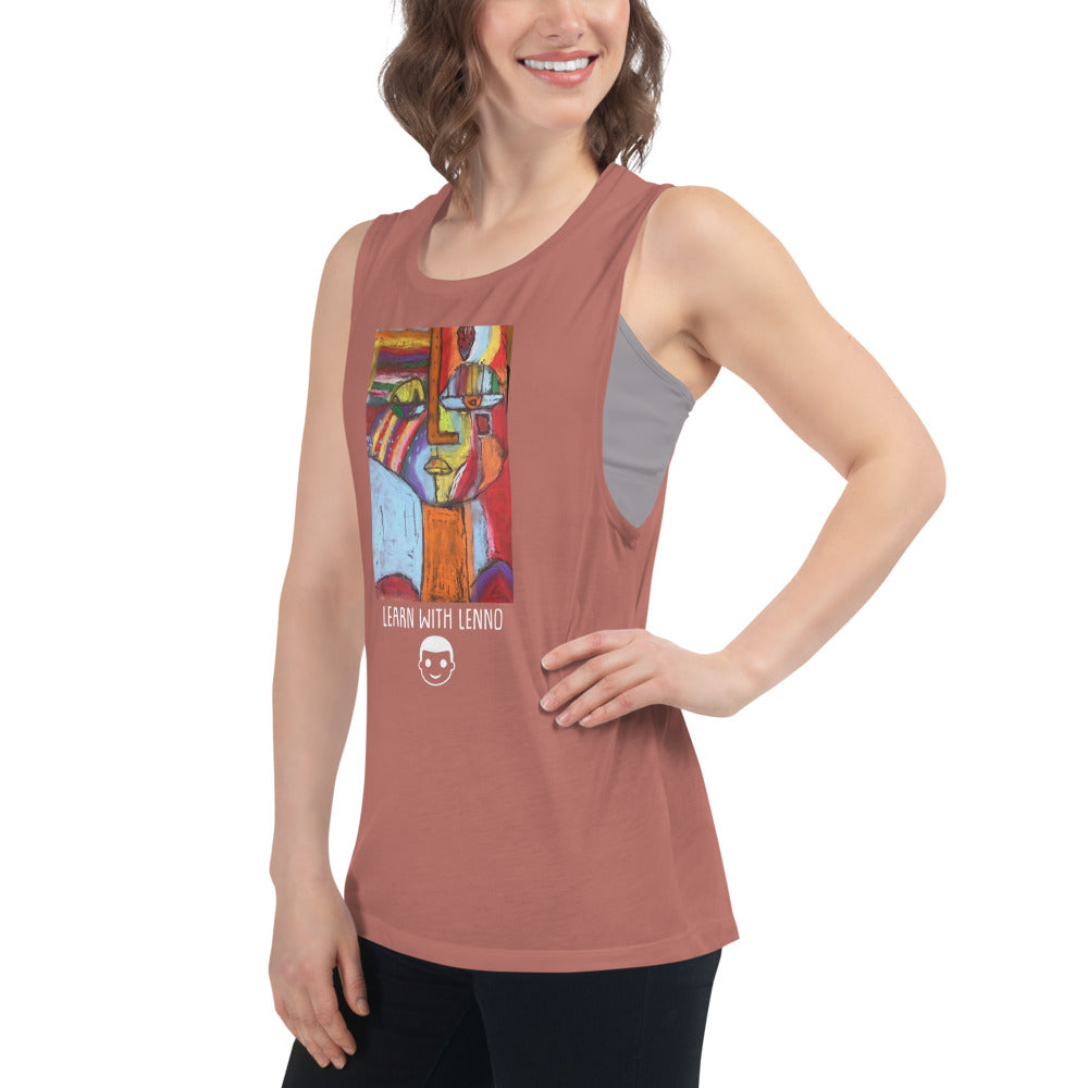 Learn With Lenno-Ladies’ Muscle Tank