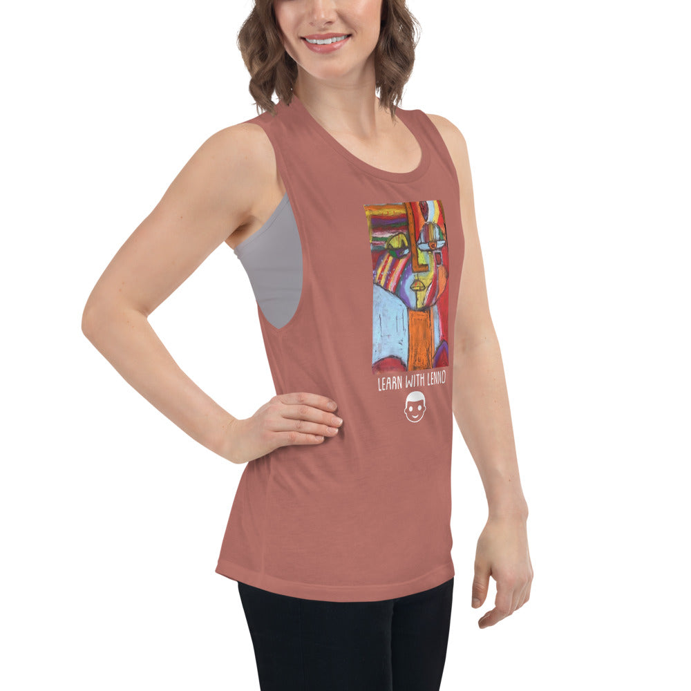 Learn With Lenno-Ladies’ Muscle Tank