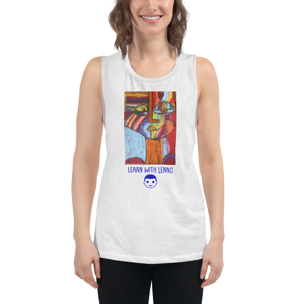 Learn With Lenno-Ladies’ Muscle Tank