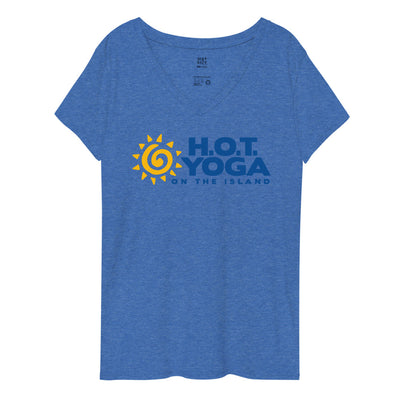 Hot Yoga On The Island-Women’s V-neck T-Shirt