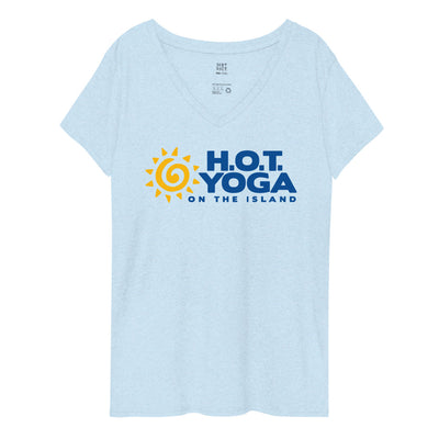 Hot Yoga On The Island-Women’s V-neck T-Shirt