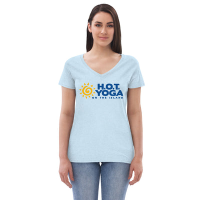 Hot Yoga On The Island-Women’s V-neck T-Shirt